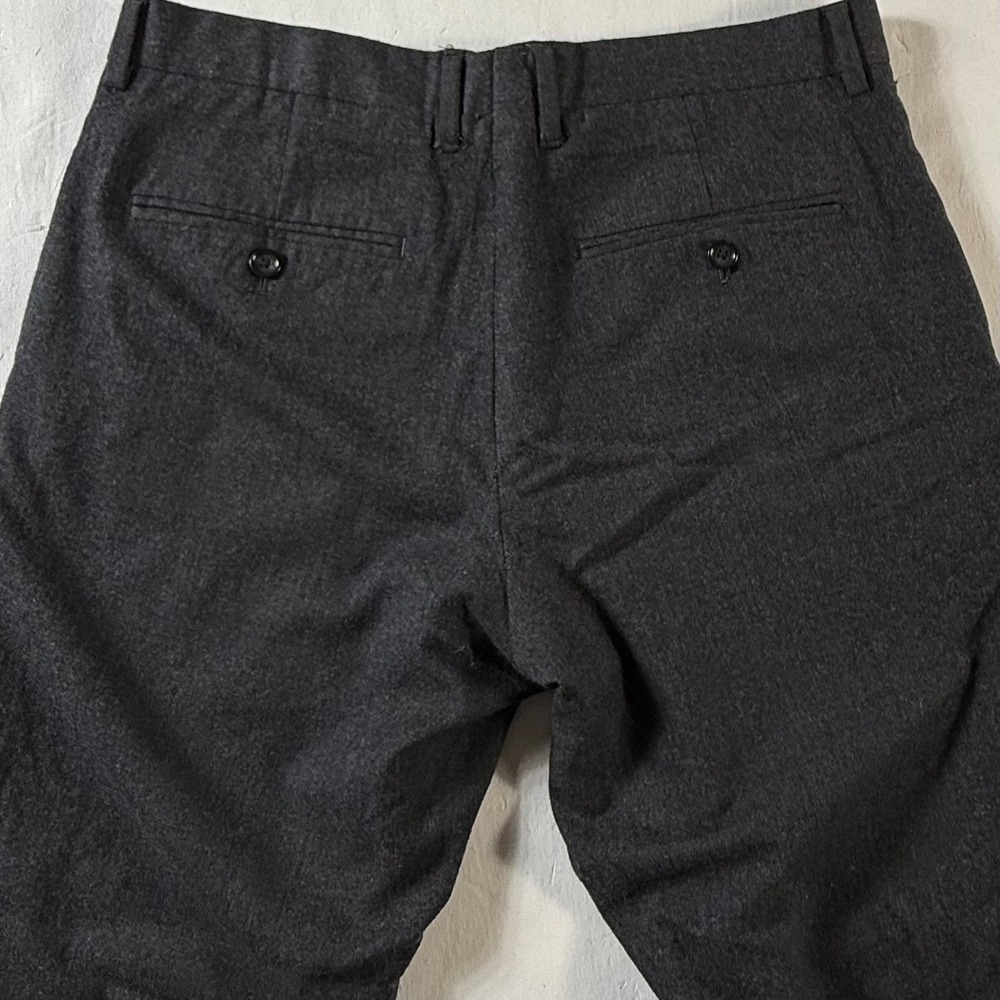 J.Crew Dress Pants Mens‎ 32x25 (actual) Gray 100% Wool Bemberg Lining Flat Front